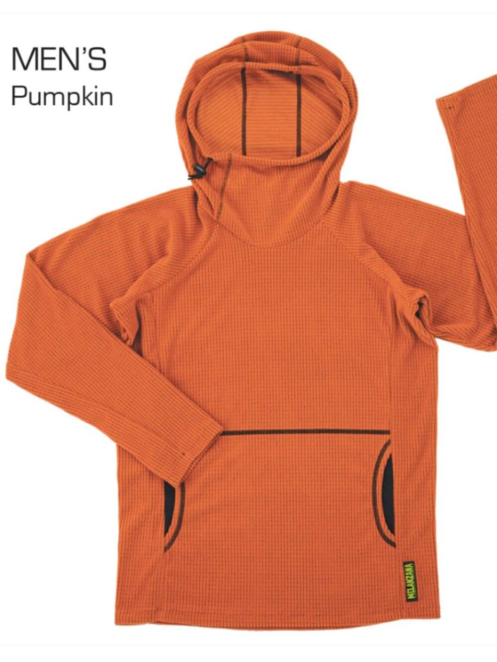 Melanzana Micro Grid Hoodie - Orange - Men's Large